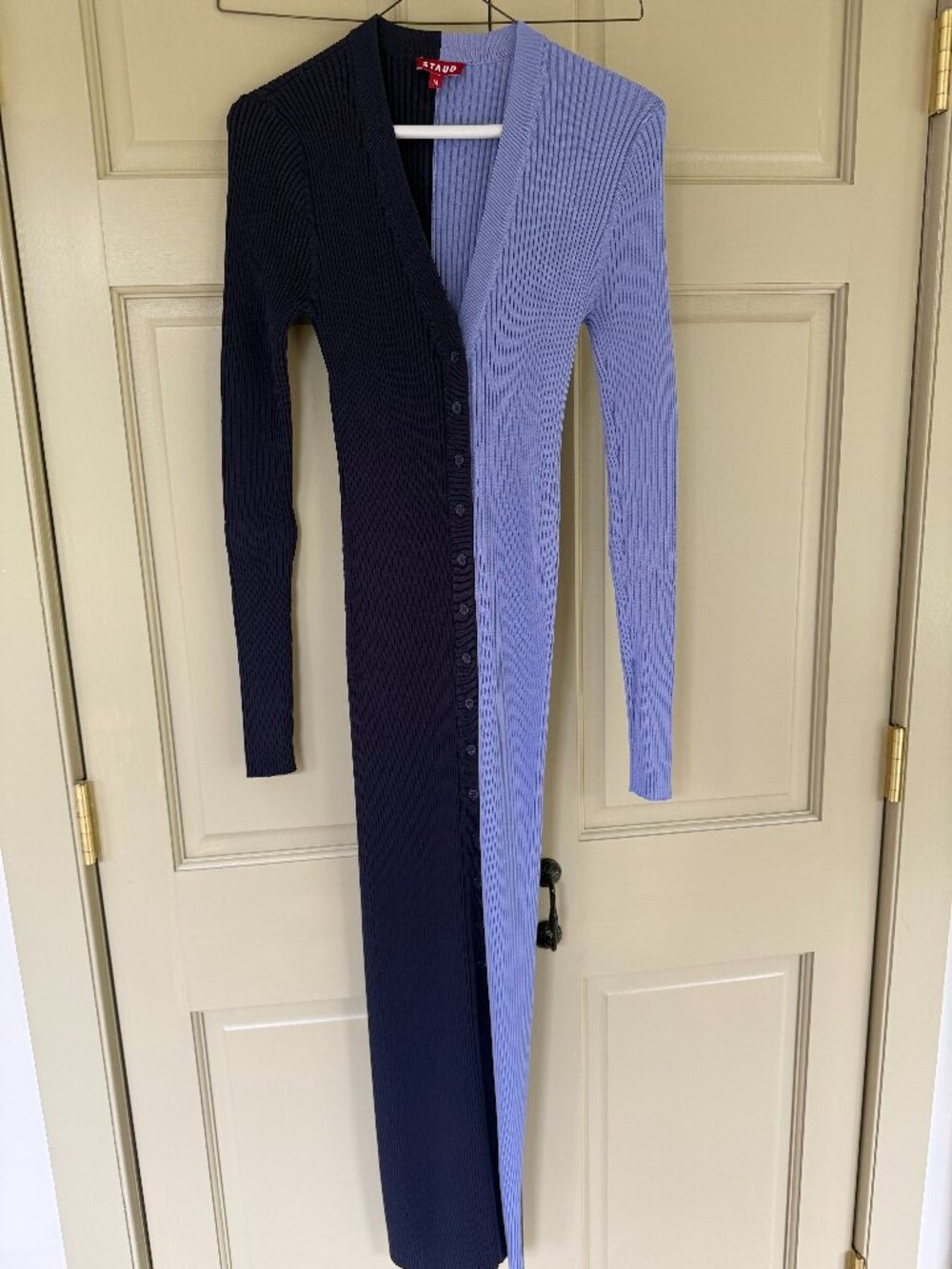 Staud Colorblock Ribbed Sweater Dress Size M